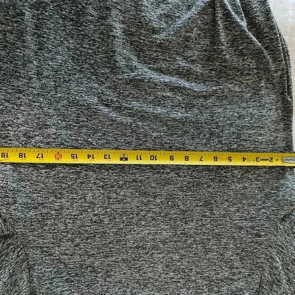 LOFT Mock Neck Sweater Dress Heather Gray Size Large Long Sleeve Stretch Midi - Picture 11 of 12